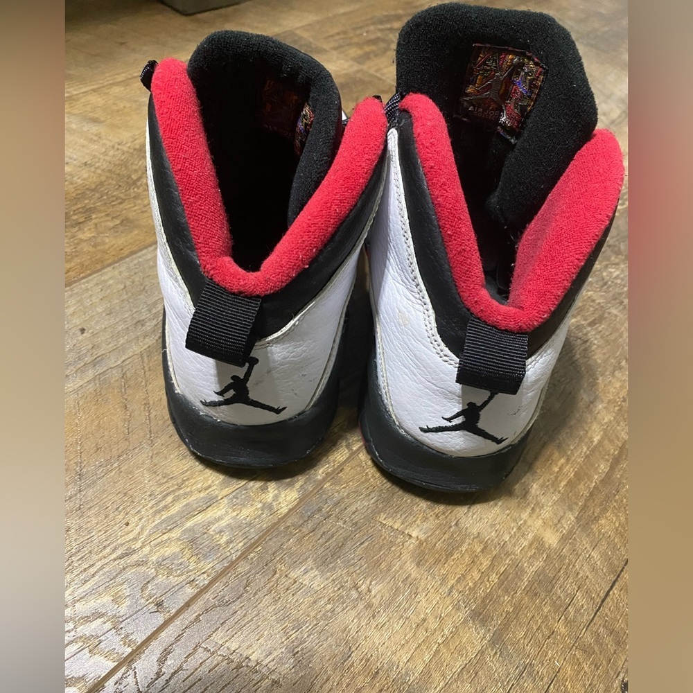 Nike Air Jordan 10 Retro “Double Nickel” Kids Black and White Sneakers Size 5.5Y - Picture 2 of 4